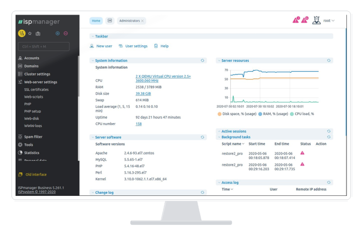 Pre-set VPS with ISPManager
