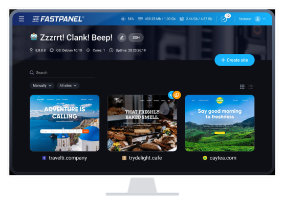 VPS-uri cu FastPanel Preinstalat în România
