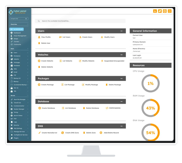 Pre-set VPS with CyberPanel in Romania