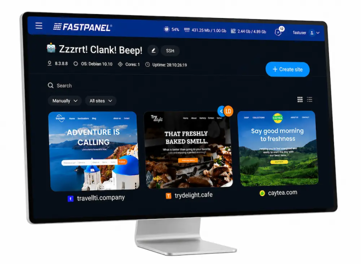 VPS Hosting with Preinstalled FastPanel: Quick and Efficient Management