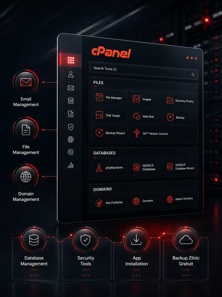 Configurare Rapidă cu cPanel/WHM Inclus
