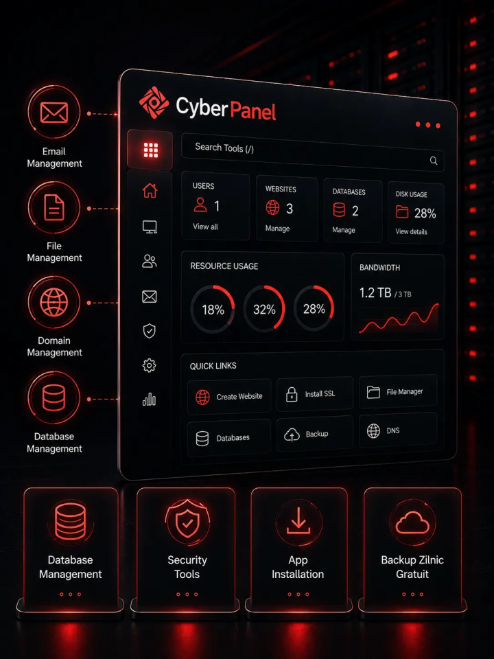 CyberPanel Preinstalat: Soluția Ideală pentru Gestionare VPS-ului.